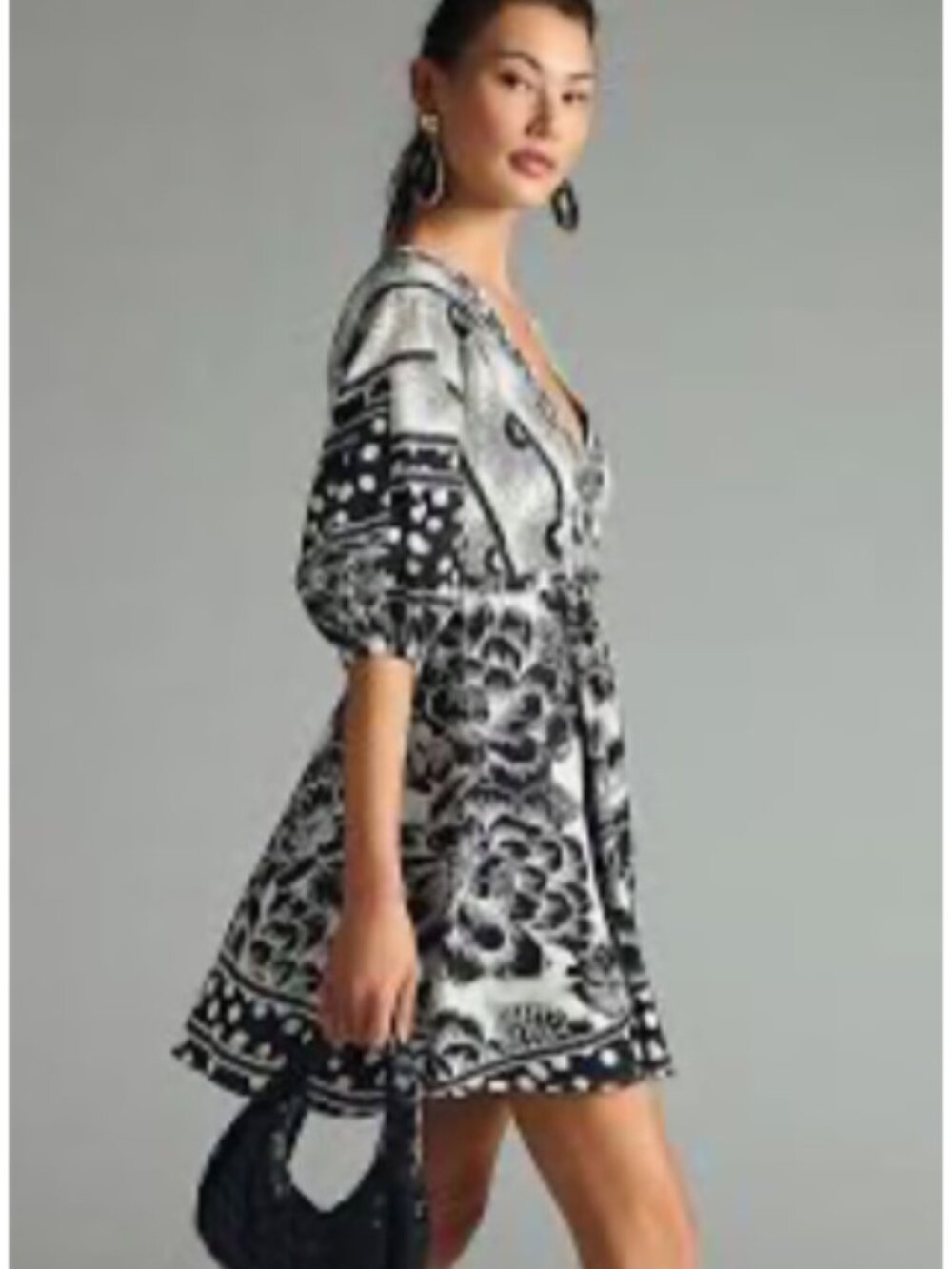 NWT Farm Rio by Anthropologie Puff Sleeve Mini Dress